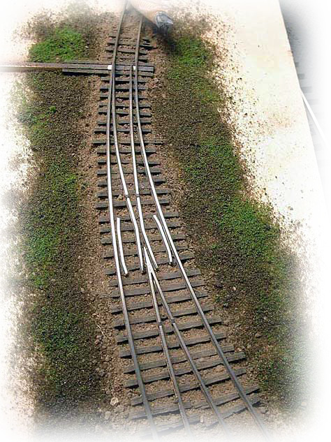 Curved Nn3 turnout.