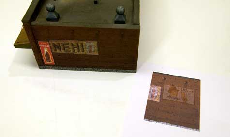 Wall and printed sign
