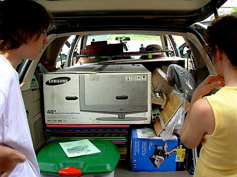 Packed van